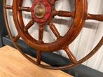 Houten stuurwiel 80 cm met bronzen draaihulp, Watersport en Boten, Accessoires en Onderhoud, Ophalen of Verzenden, Gebruikt, Overige typen