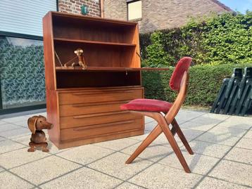 Vintage Danish Desk Cabinet 1960s teak retro