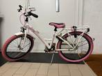 Loekie 22 inch meisjesfiets - Roze/Wit, Fietsen en Brommers, Fietsen | Meisjes, Ophalen, Gebruikt, 22 inch, Handrem