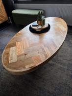 Mooie mangohouten visgraat salontafel, Huis en Inrichting, Tafels | Salontafels, Ophalen, 100 tot 150 cm, 50 tot 100 cm, Zo goed als nieuw