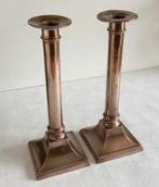 Vintage Koperen Kandelaars - Set van 2, Ophalen of Verzenden, Koper of Brons