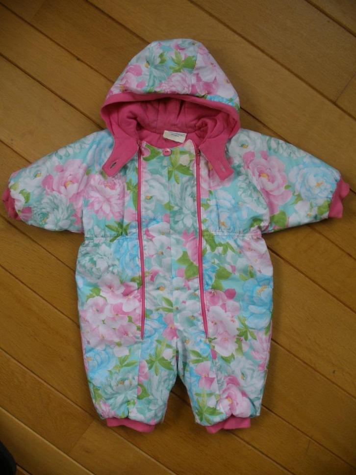 Pony Bimbi skipak mint groen bloemen maat 68, Kinderen en Baby's, Babykleding | Maat 68, Zo goed als nieuw, Meisje, Pakje, Ophalen of Verzenden