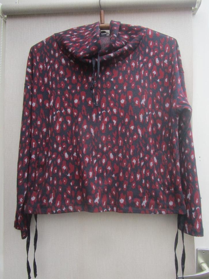 Trui SANDWICH  mt 44  rood/ donkergrijs, Kleding | Dames, Truien en Vesten, Gedragen, Maat 42/44 (L), Rood, Verzenden