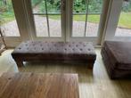 Lederlook hocker bed bankje, Ophalen, Zo goed als nieuw, Vierkant, 125 cm of meer