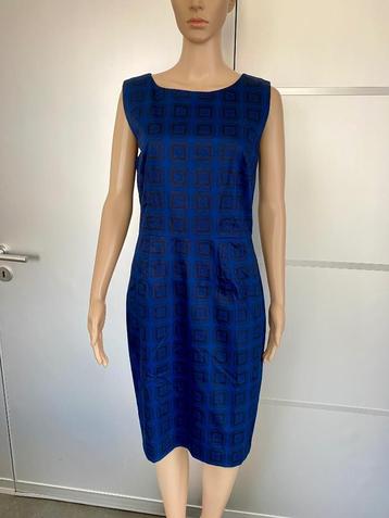 G456 Nieuw: Edith Ella mt. M=38 jurk donker-blauw/zwart beschikbaar voor biedingen