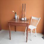 Vintage eiken tafeltje, bureau, bureautje, schrijftafel desk, Ophalen, Gebruikt, Vintage, Nvt