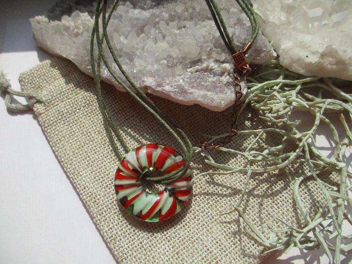 Tachyon Archion® energie halsketting glazen donut 3,7cm, Diversen, Verpleegmiddelen, Nieuw, Ophalen of Verzenden