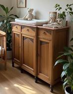 Hoge commode met roze marmer blad, Ophalen, Zo goed als nieuw, 25 tot 50 cm, 100 tot 150 cm