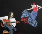 "Flamenco Gitarist" & "Flamenco Danseres" Schilderij, Verzenden