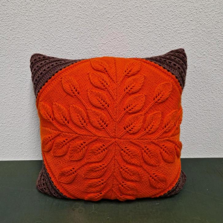 Vintage oranje kussen, Verzamelen, Retro, Huis en Inrichting, Ophalen of Verzenden