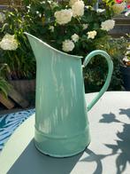Antiek, brocante, waterkan, melkkan, vaas, groen, Antiek en Kunst, Ophalen of Verzenden