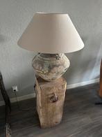 Lamp stenen kruik met kap, Huis en Inrichting, Lampen | Tafellampen, Ophalen, Zo goed als nieuw, Landelijk, 75 cm of meer