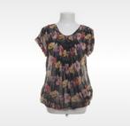 Ted Baker Zwarte Zijden Blouse Bloemenprint Maat S (2), Kleding | Dames, Blouses en Tunieken, Zwart, Ophalen of Verzenden, Zo goed als nieuw