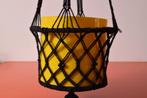 Grote retro vintage jaren 70 macramé plantenhanger + kralen, Ophalen of Verzenden