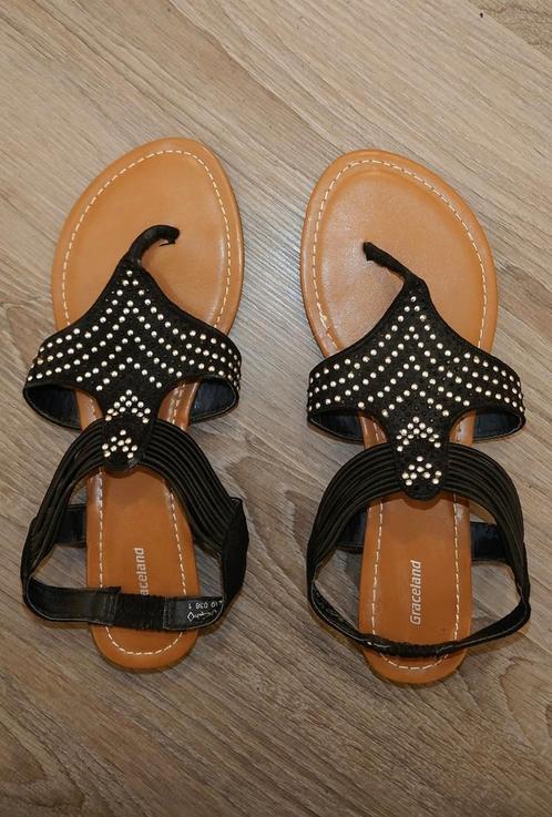 Dames Graceland sandalen slippers maat 39, Kleding | Dames, Schoenen, Zo goed als nieuw, Zwart, Ophalen of Verzenden
