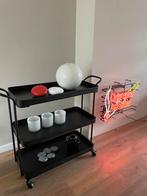 Trolley/side table- Sissy Boy Homeland - Black mat, Overige vormen, 25 tot 50 cm, Metaal, Suits any huis style