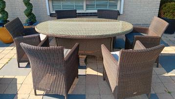 6 persoons ovale tuinset  / diningset beschikbaar voor biedingen