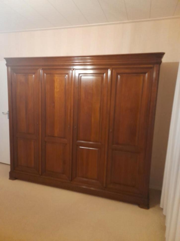 Massief kersenhouten kledingkast, Huis en Inrichting, Kasten | Kledingkasten, Zo goed als nieuw, 200 cm of meer, 50 tot 75 cm