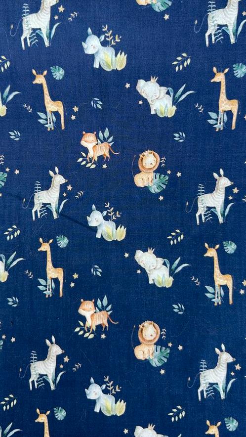 Zoo animals katoen, Hobby en Vrije tijd, Stoffen en Lappen, Nieuw, Katoen, 120 cm of meer, 30 tot 200 cm, Ophalen of Verzenden