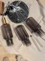 Glazen hanglampen rookglas nieuw, Ophalen, Nieuw, Minder dan 50 cm
