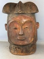 250883 Oud Afrikaans Fang Ngontang Helm Masker uit Gabon., Ophalen of Verzenden