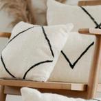 Handgeweven Kelim kussen 3535 cm – zwart-wit, incl vulling, Ophalen of Verzenden, Nieuw