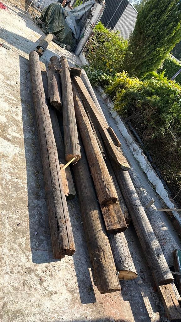 Gratis afhalen! Houten balken, Ophalen, Zo goed als nieuw, 250 cm of meer, Balken