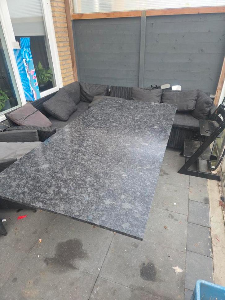 Stenen tuintafel, Tuin en Terras, Tuinmeubel-accessoires, Gebruikt, Ophalen
