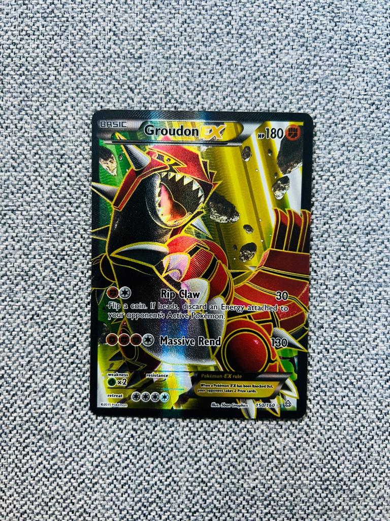 Groudon Ex 150/160 Primal Clash Pokemon, Hobby en Vrije tijd, Verzamelkaartspellen | Pokémon, Verzenden, Zo goed als nieuw, Losse kaart