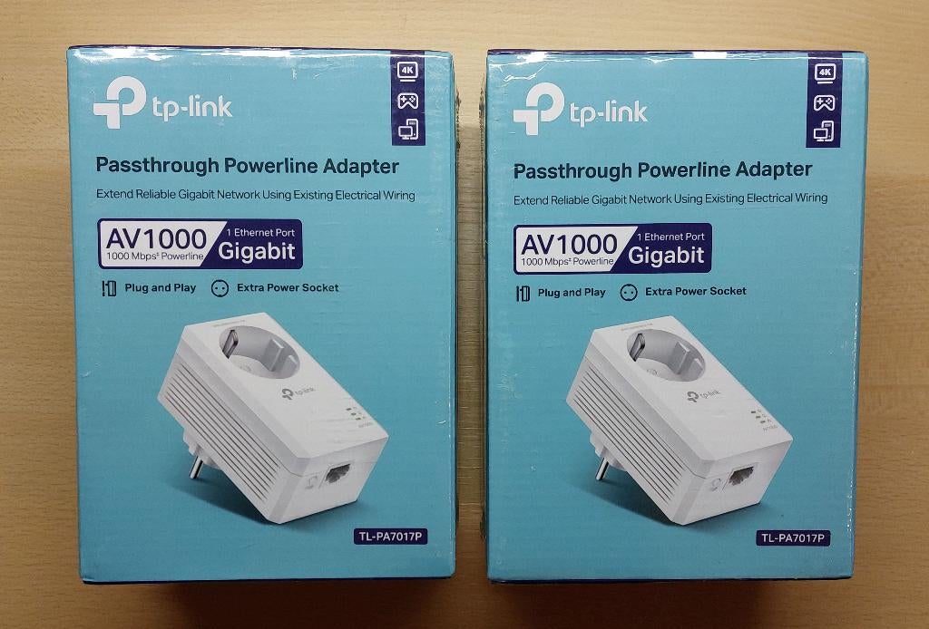 TP-link Powerline Adapter set TL-PA7017P met passthrough, Verzenden, Nieuw, TP-LINK, TP-Link Enterprises
