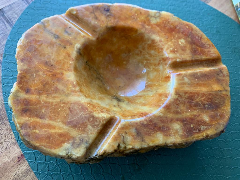 albasten asbak, Ophalen