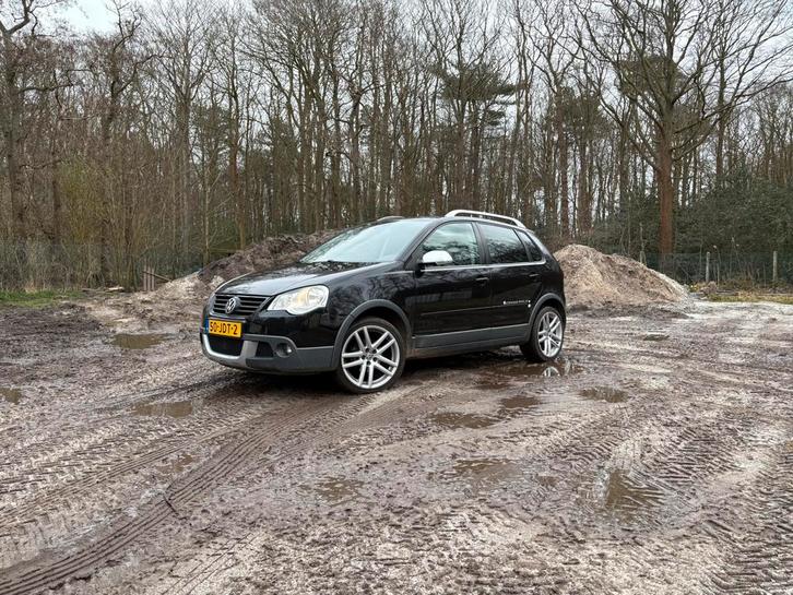 Volkswagen Polo 1.6 77KW Cross AUT 2009 Zwart, Auto's, Volkswagen, Particulier, Polo, ABS, Airbags, Airconditioning, Android Auto