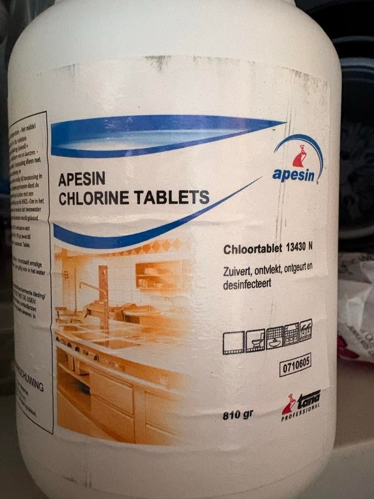 Apesin chloortabletten 810 gr nieuw, Ophalen of Verzenden, Overige typen