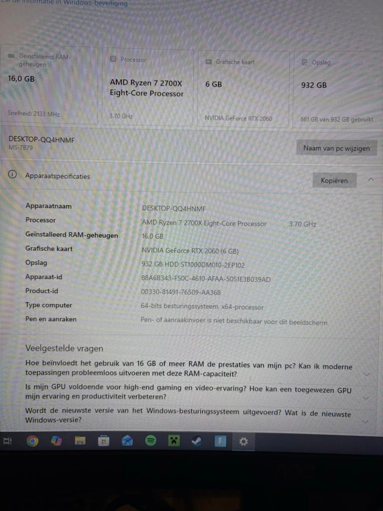 Krachtige Gaming PC - AMD Ryzen 7 2700X, RTX 2060, 16GB RAM, Computers en Software, Desktop Pc's, Ophalen, Gebruikt, HDD, Gaming