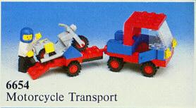 Lego Town Classic Town Traffic 6654 Motorcycle Transport, Ophalen of Verzenden, Zo goed als nieuw, Complete set, Lego