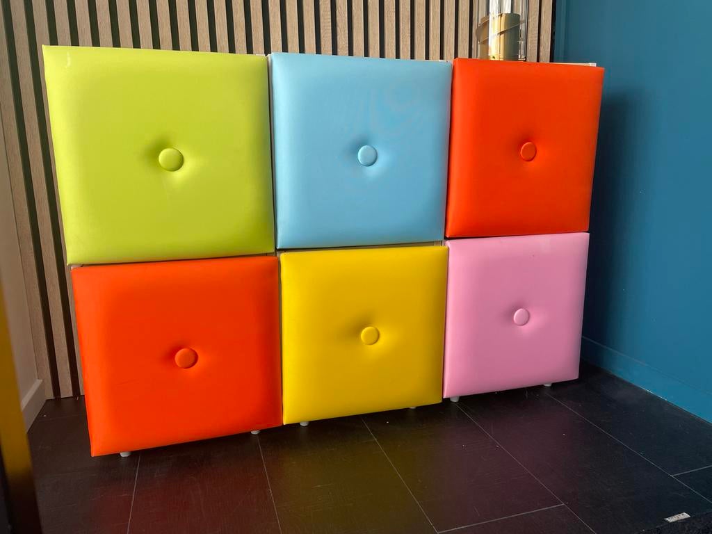 Kleurrijke opbergkast met 6 vakken, Ophalen of Verzenden, Gebruikt