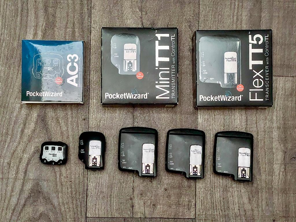 PocketWizard set voor Canon camera's, Ophalen of Verzenden, Gebruikt, Lamp of Flitsset