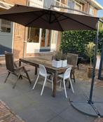 Zweefparasol 240x240 cm - Grijs, Ophalen, 2 tot 3 meter, Zweefparasol, Verstelbaar