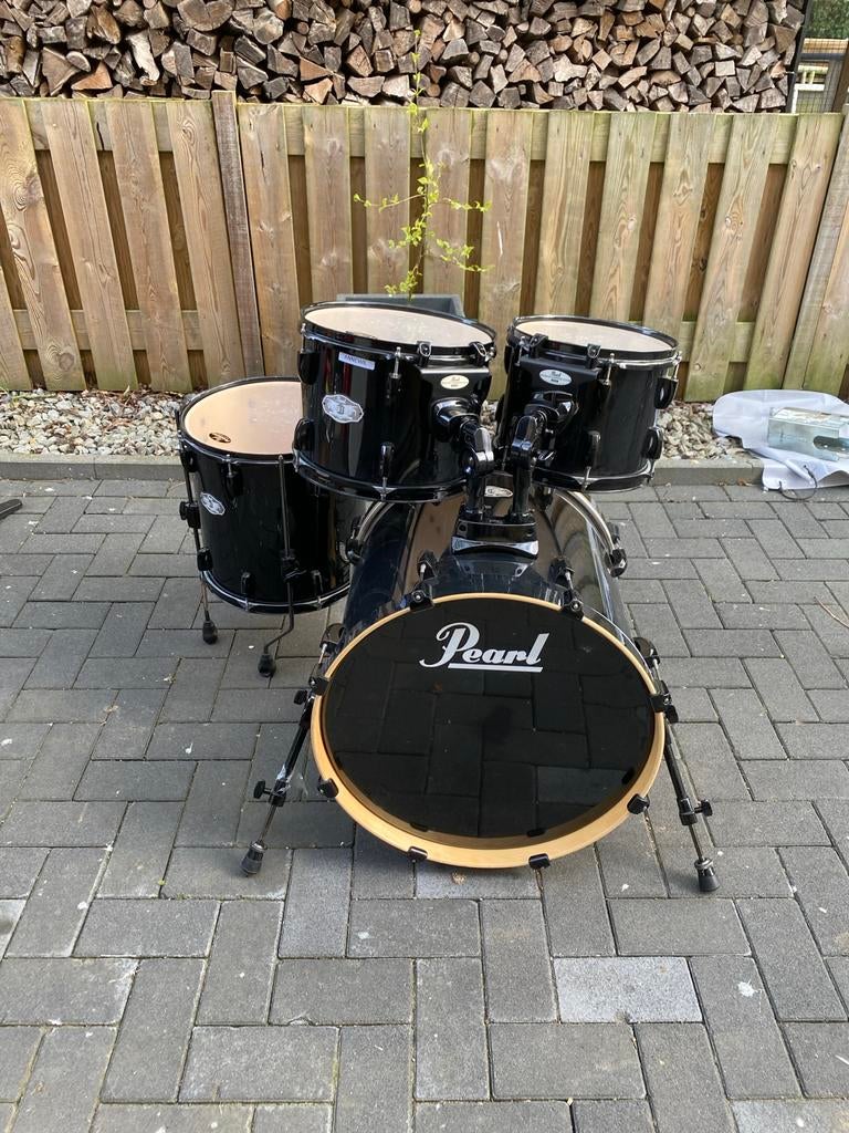 Pearl Vision drumstel, zwart, Muziek en Instrumenten, Ophalen of Verzenden, Zo goed als nieuw, Pearl