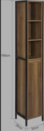 Badkamer meubel set - Wastafelkast en hoge kast, Ophalen, 50 tot 100 cm, Zo goed als nieuw, 25 tot 50 cm