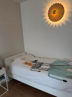 Bed hoogglans wit 90x200 incl. bedbodem, Ophalen, Gebruikt, 90 cm, Eenpersoons