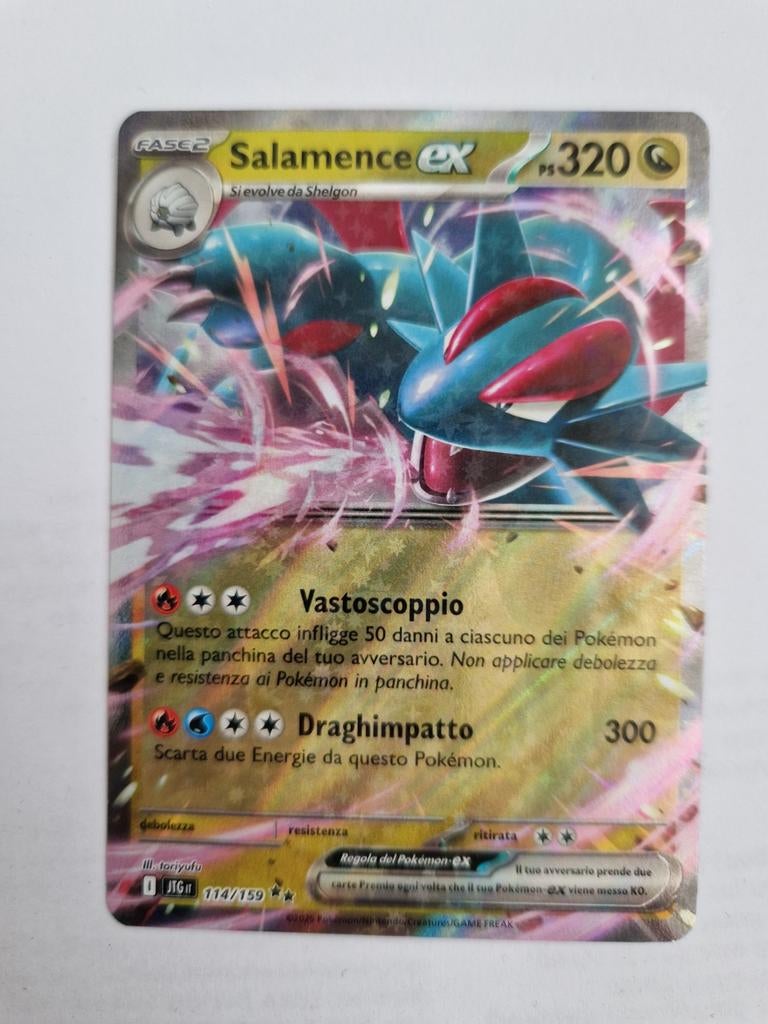 Salamence ex 114/159 Pokémon kaart, Ophalen of Verzenden, Nieuw, Losse kaart, Foil