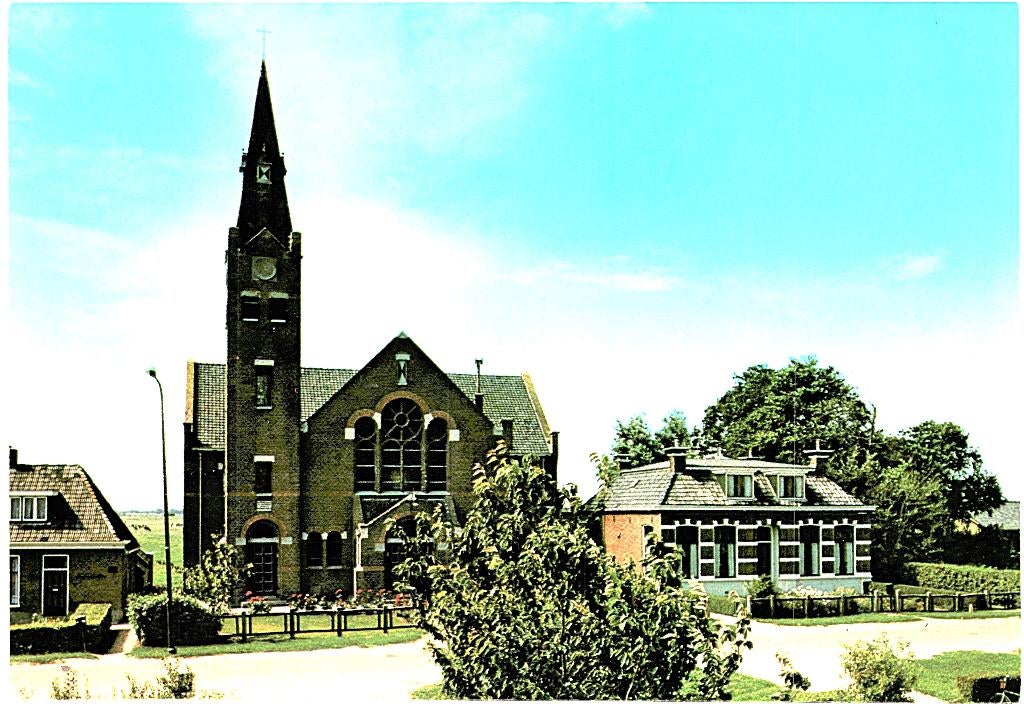801249 Lollum Fr Geref Kerk Nette oude kaart Onbeschreven, Verzenden, 1960 tot 1980, Ongelopen, Friesland