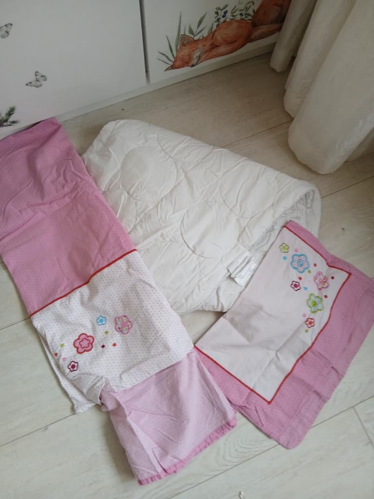 Dekbed met overtrekset voor peuterbed, Meisje, Ophalen of Verzenden, Roze, Deken of Dekbed