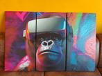 islandburner Gorilla Met Virtual Reality 130x80 drieluik, Antiek en Kunst, Ophalen of Verzenden