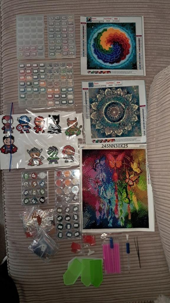 Diamantpainting pakket, Hobby en Vrije tijd, Ophalen, Zo goed als nieuw
