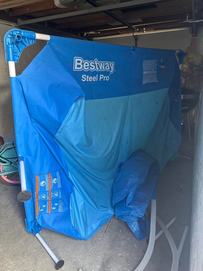 Bestway Steel Pro zwembad, Ophalen, Gebruikt, Opzetzwembad, Rechthoekig