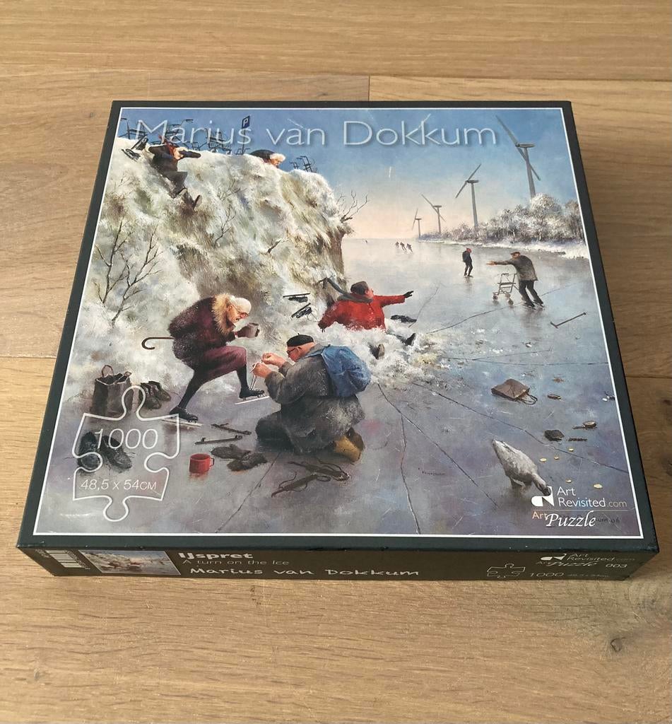 Marius van Dokkum IJspret, Hobby en Vrije tijd, Denksport en Puzzels, Ophalen of Verzenden, 500 t/m 1500 stukjes, Zo goed als nieuw