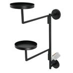 Wand kaarshouder metaal zwart 42 cm, 25 tot 50 cm, Zwart, Nieuw, Ophalen of Verzenden