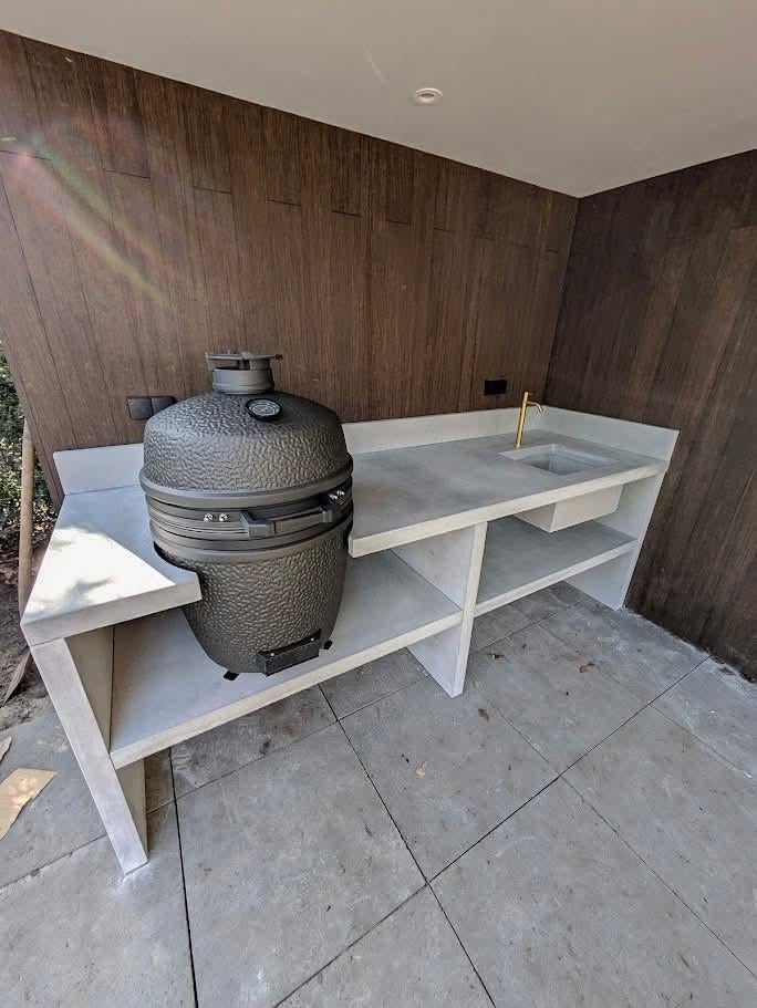 Werkblad beton - keukenblad beton - maatwerk - buitenkeuken, Ophalen, Crème, 150 tot 200 cm, Nieuw